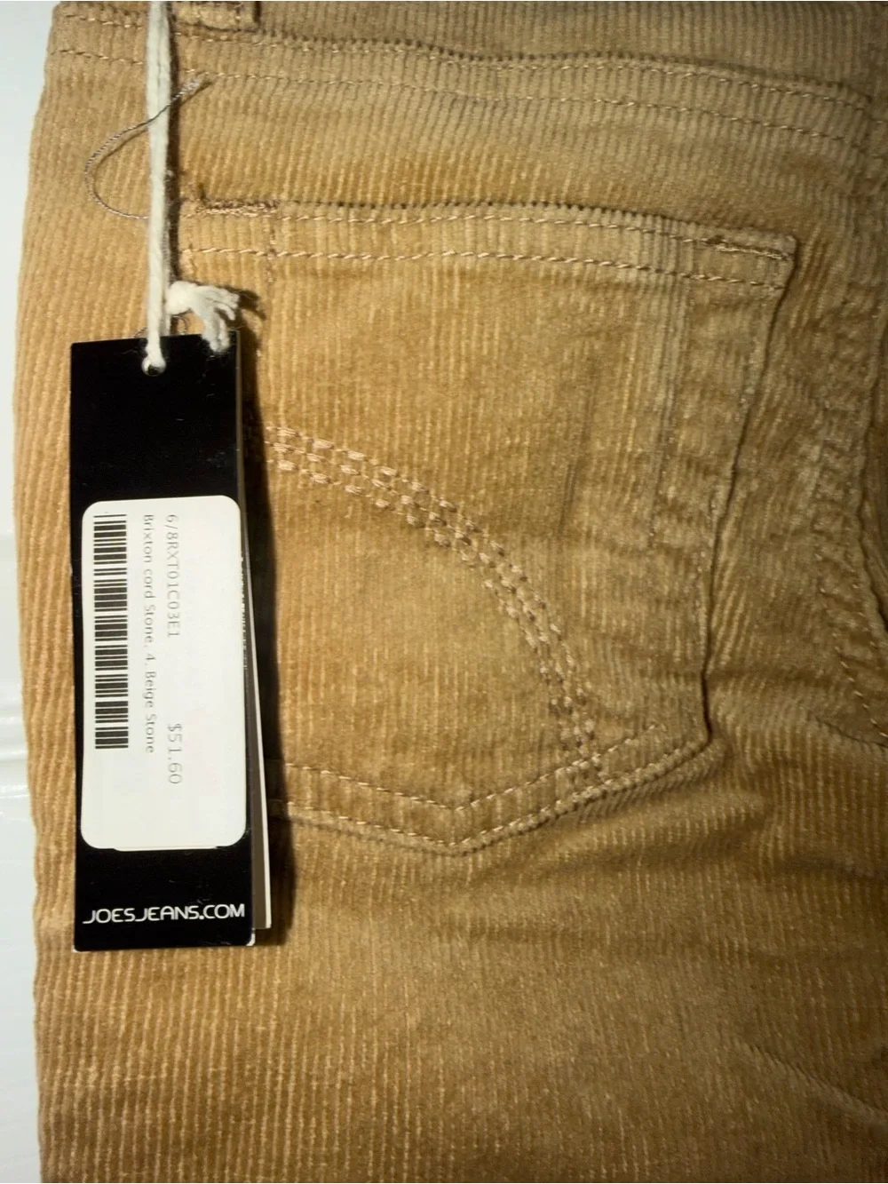 NWT Brixton Boys Corduroy Pants | CHOOSE SIZE | Khaki Tan